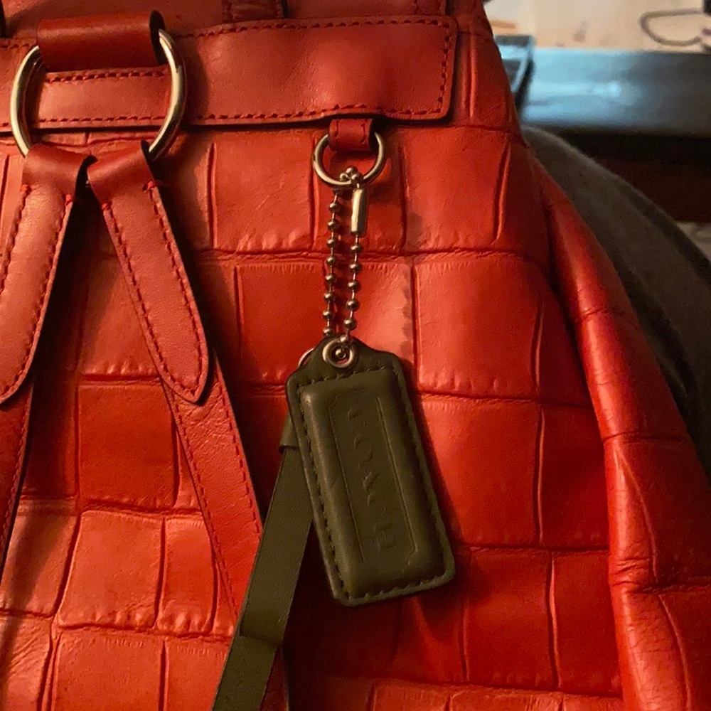 Coach alligator rucksack backpack